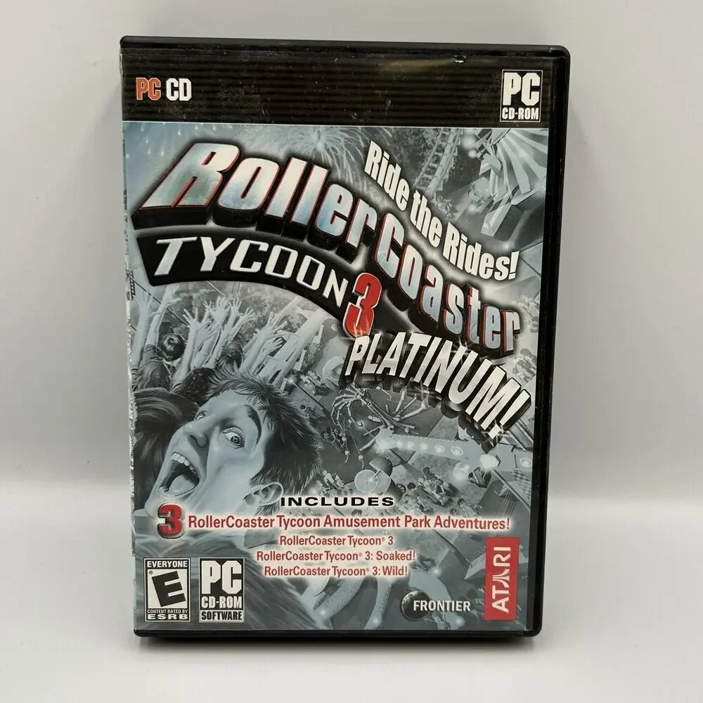 Roller Coaster Tycoon 3: Platinum Edition (PC CD-Rom) Atari 2006 - Tested Game